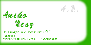 aniko mesz business card